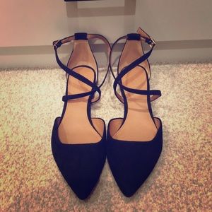 New without tags black suede JCrew flats